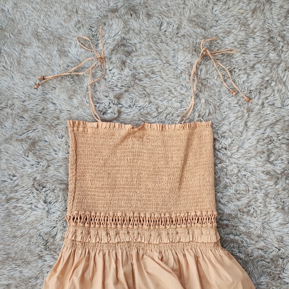 Free People‎ Sunset Dancing Dress Peach Nude Women's Size Large - Picture 10 of 12